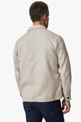 34 Heritage Beige Herringbone Overshirt