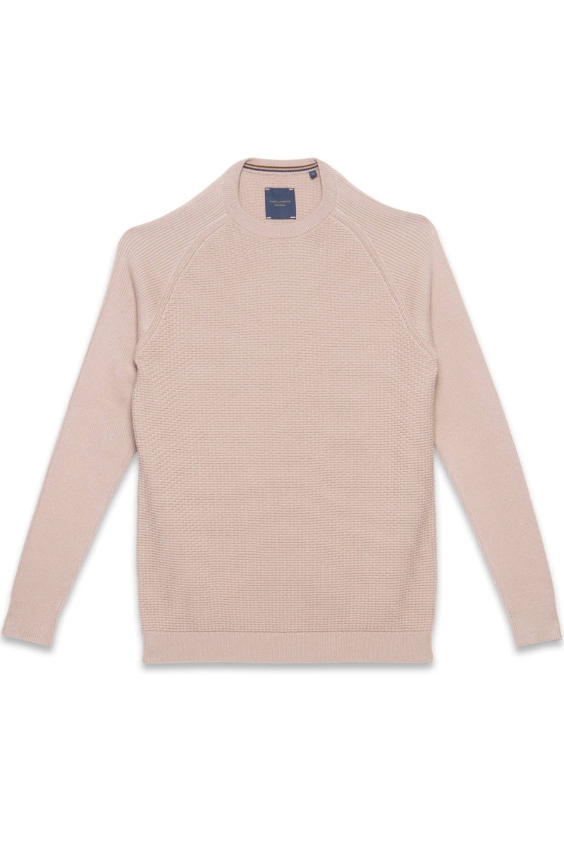 Faire,Guide London, Guide London Stone Textured Knit Sweater, Tan, Extra Large-44-TagXL