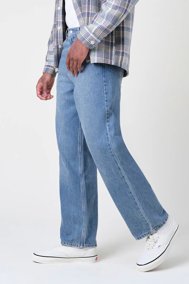 Wholesale,Wax London, Wax London Vintage Antique Blue Loose Fit Jeans, Blue, 32W-30L-Tag32
