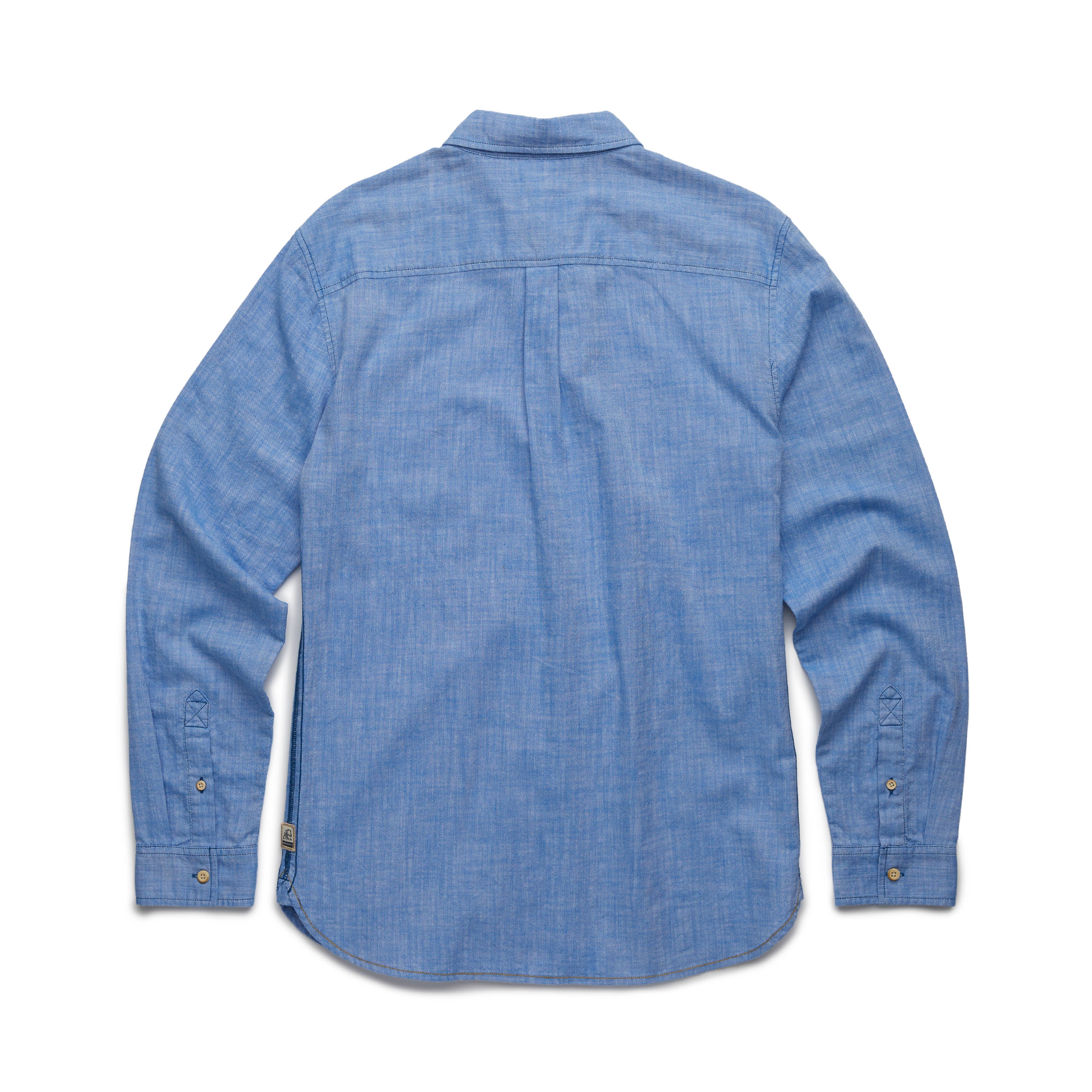 Faire,Surfside Supply, Surfside Supply Blue Airy Cotton Button Up Shirt With Front Chest Pocket, Blue, Medium-44-TagM