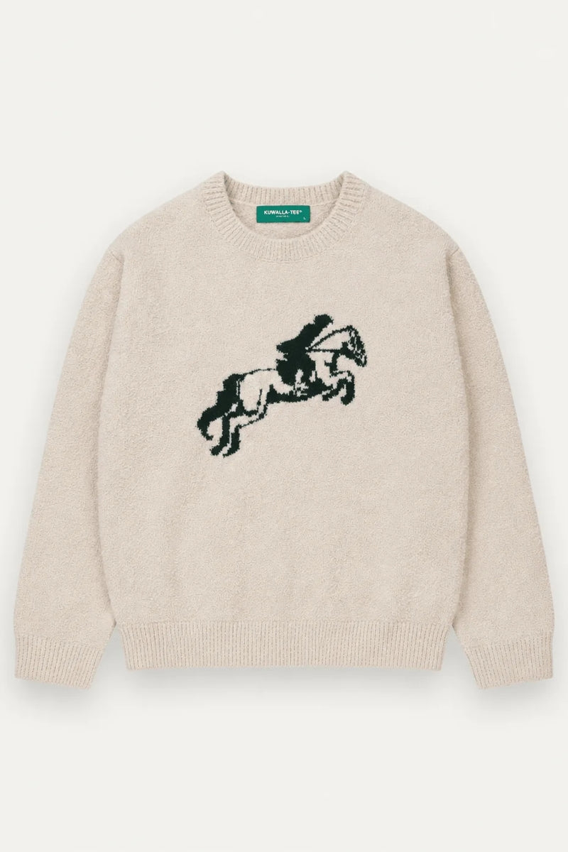 Wholesale,Kuwalla Tee, Kuwalla Tee Cream Boucle Knit Crew Sweater, Cream, Small-42-TagSMedium-45-TagMLarge-47-TagLExtra Large-49-TagXLExtra Extra Large-52-TagXXL