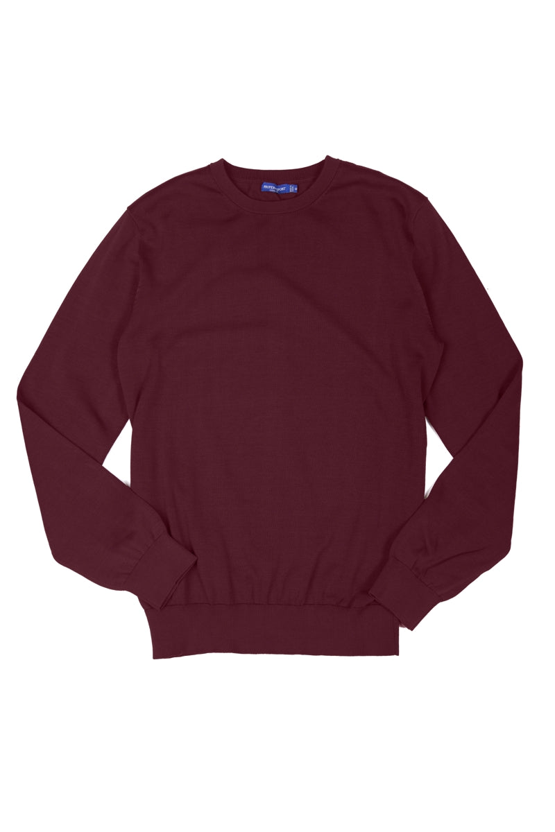 Direct From Brand,Proper Sport, Proper Sport Burgundy Crewneck Sweater, Red, Extra Large-46-TagXL