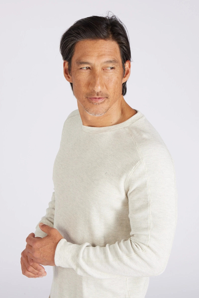 Faire,Grayers, Grayers Oatmeal Heather Waffle Crewneck Tee, Tan, Extra Extra Large-52-TagXXL