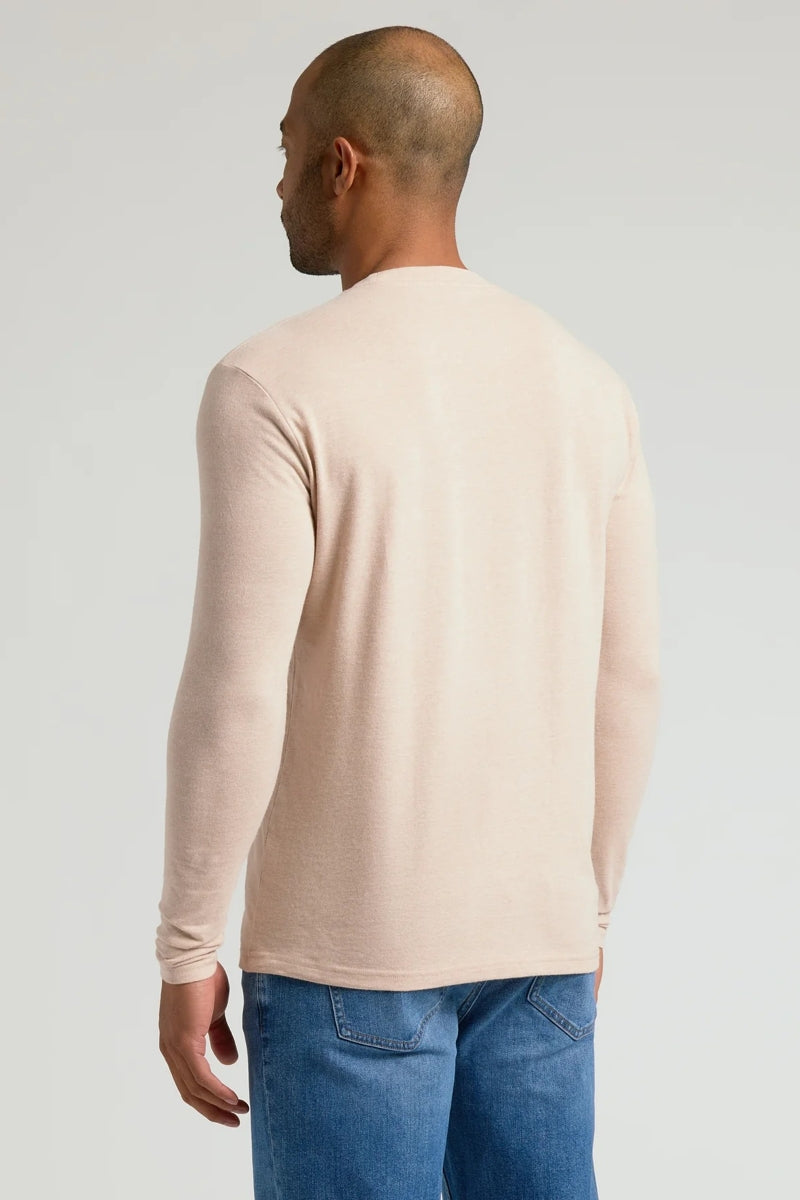Faire,True Classic, True Classic Heather Camel Long Sleeve T-Shirt, Tan, Extra Large-47-TagXL