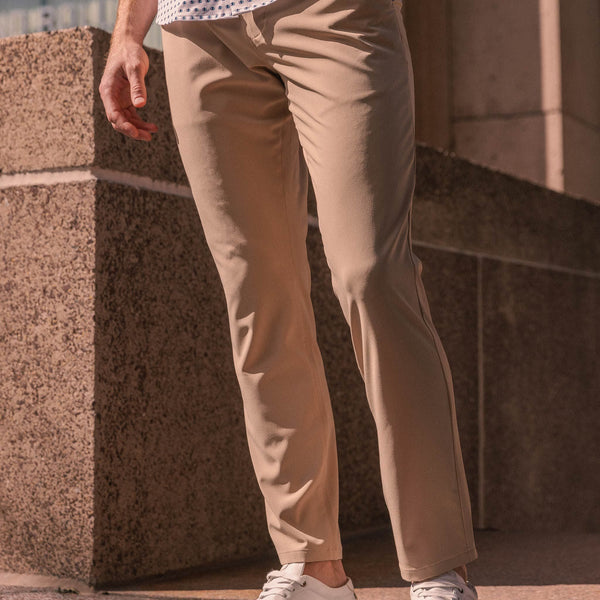 Mizzen + Main Khaki Helmsman Four-way Stretch Chino Pant