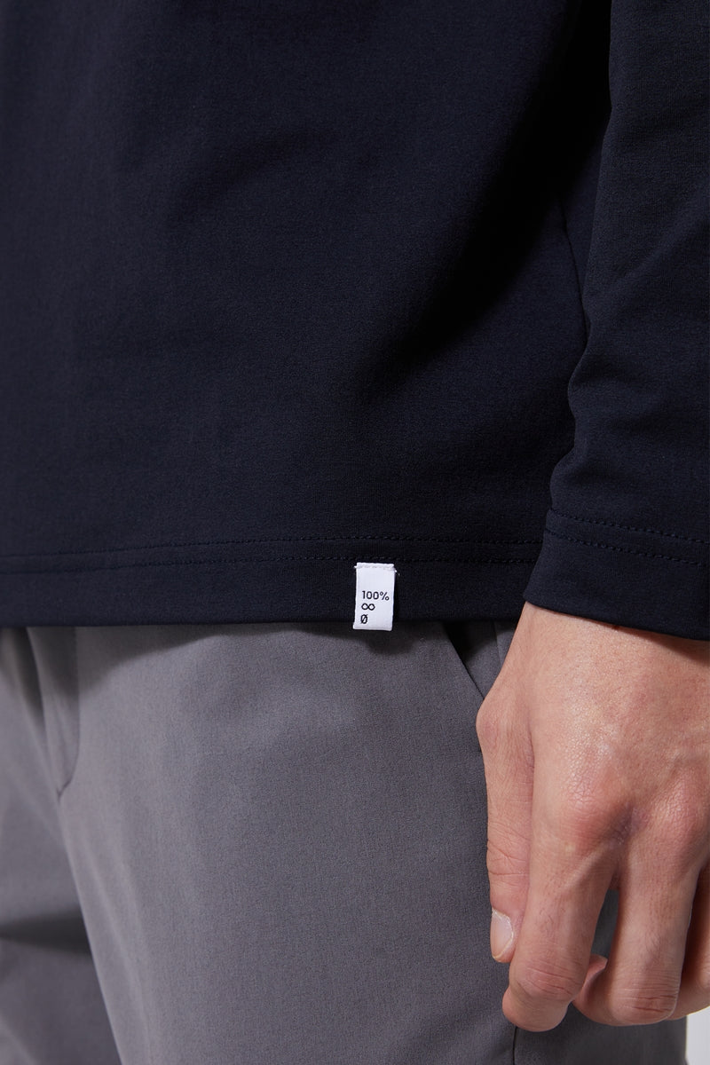 Direct From Brand,FYNE, FYNE Navy Moisture Absorption T-shirt, Blue, Medium-40-TagMLarge-42-TagLExtra Large-44-TagXL