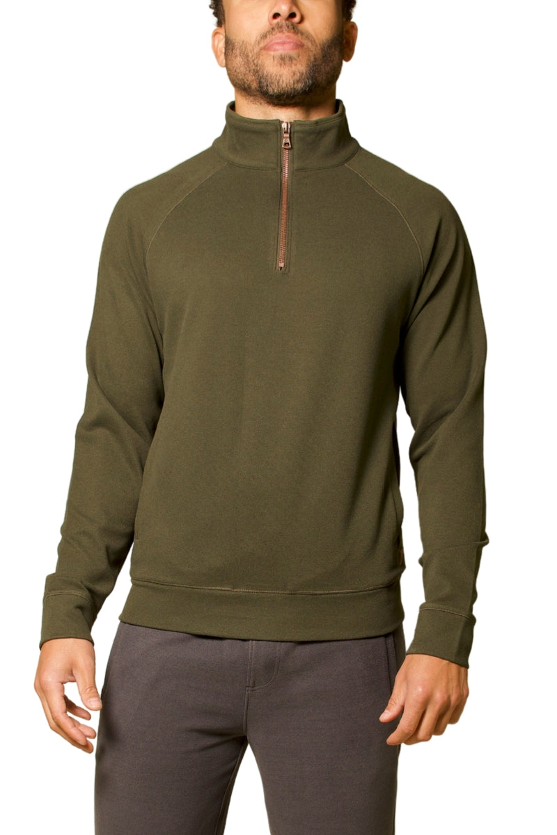 Wholesale,Fundamental Coast, Fundamental Coast Olive Soft Qtr Zip, Green, Extra Extra Large-52-TagXXL