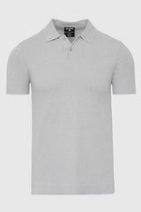 True Classic Light Heather Grey Short Sleeve Polo