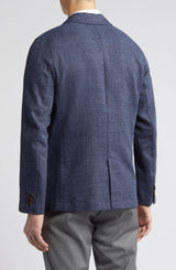 Rails Navy Idris Cotton & Linen Blend Blazer