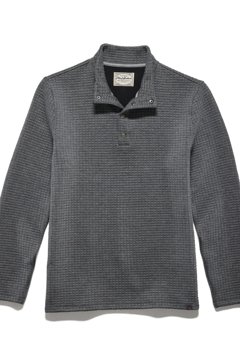 Faire,Flag & Anthem, Flag & Anthem Charcoal Heather Quilted 1/4 Snap Pullover, Grey, Small-42-TagSMedium-44-TagMLarge-48-TagLExtra Large-52-TagXLExtra Extra Large-54-TagXXL