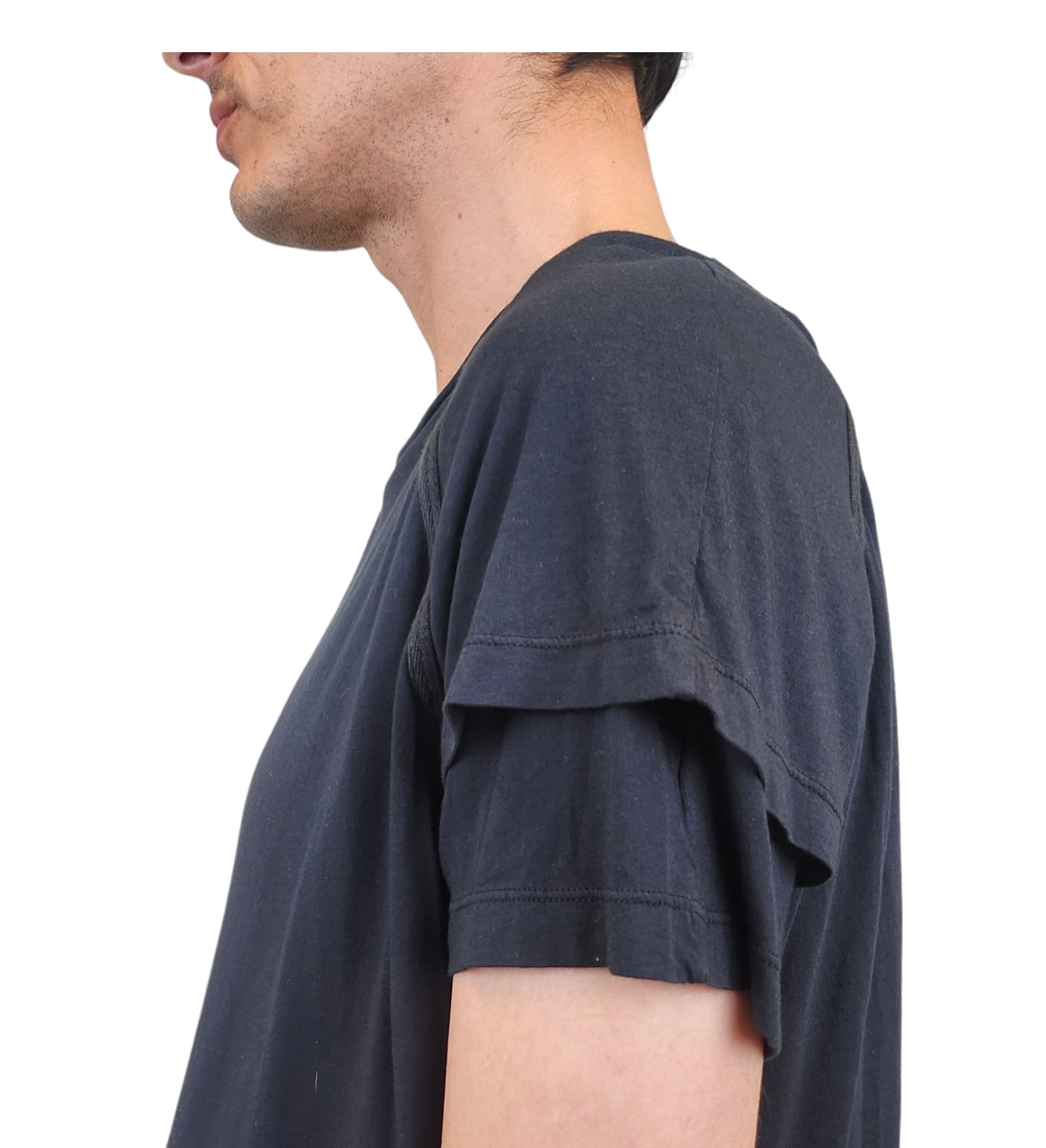 Wholesale,Reese De Luca, Reese De Luca Black Double Sleeve T-Shirt, Black, Medium-42-TagM