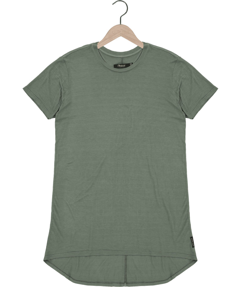 Reese De Luca Green Elongated High Low T-Shirt