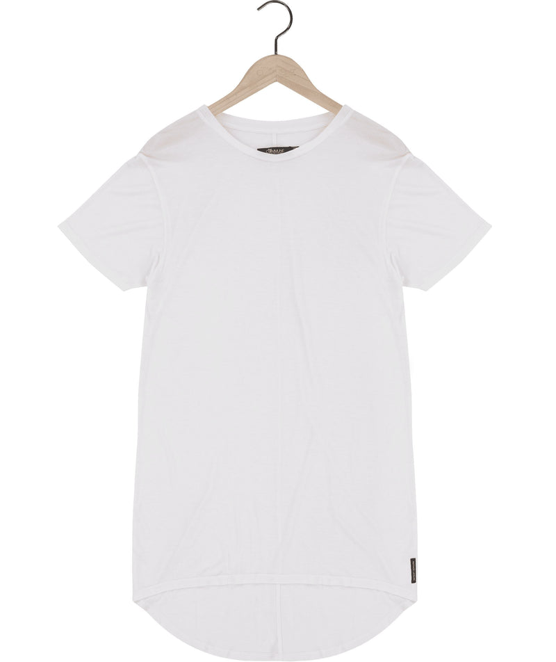 Reese De Luca White Elongated High Low T-Shirt