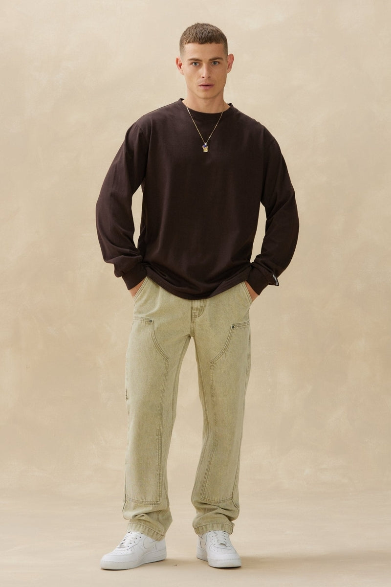 Wholesale,Kuwalla, Kuwalla Dark Brown Scoop Neck Tee, Brown, Medium-45-TagMLarge-47-TagLExtra Large-49-TagXLSmall-43-TagSExtra Extra Large-52-TagXXL