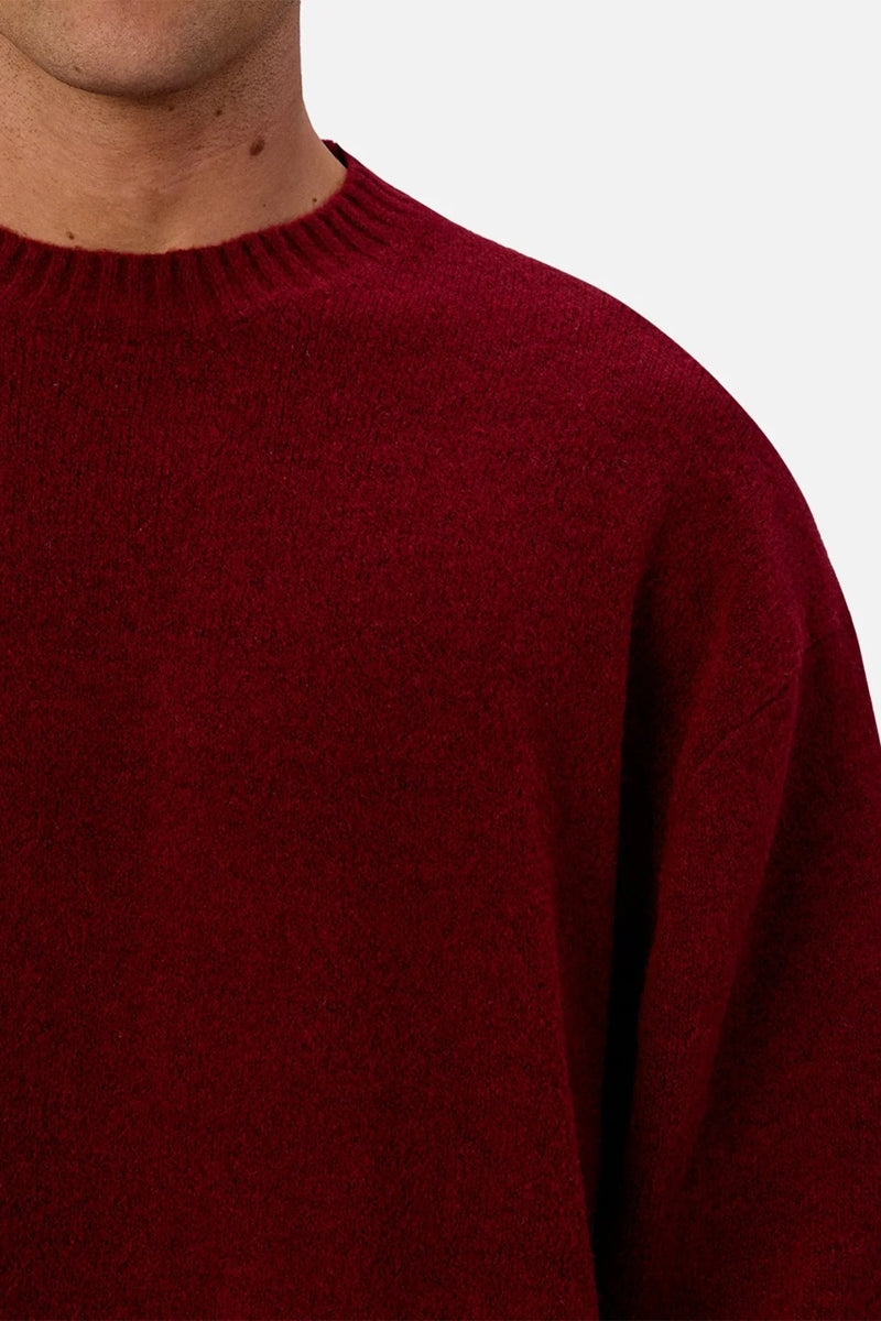 Wholesale,INDUSTRIE AUSTRALIA, INDUSTRIE AUSTRALIA Burgundy Crewneck Sweater, Red, Small-44-TagSMedium-47-TagMLarge-50-TagLExtra Large-52-TagXLExtra Extra Large-54-TagXXL