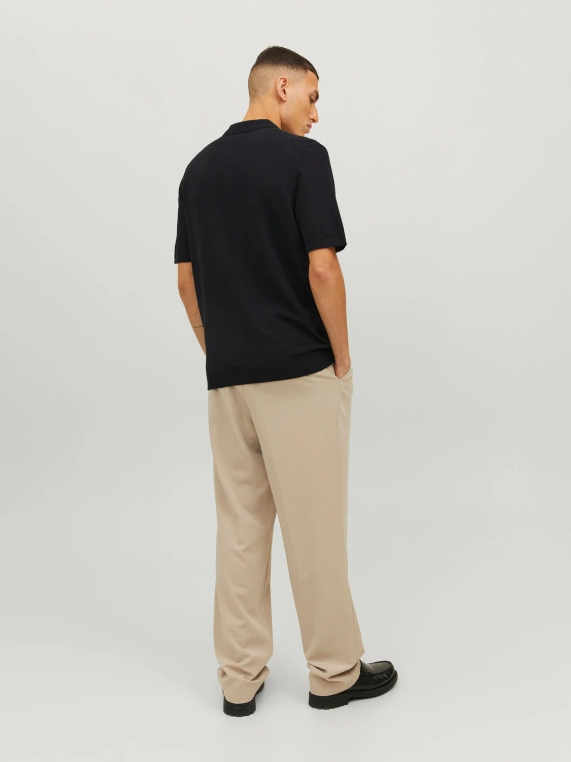 Wholesale,Jack & Jones, Jack & Jones Black Short Sleeve Polo, Black, Large-44-TagLMedium-42-TagMMedium-40-TagSSmall-38-TagXS