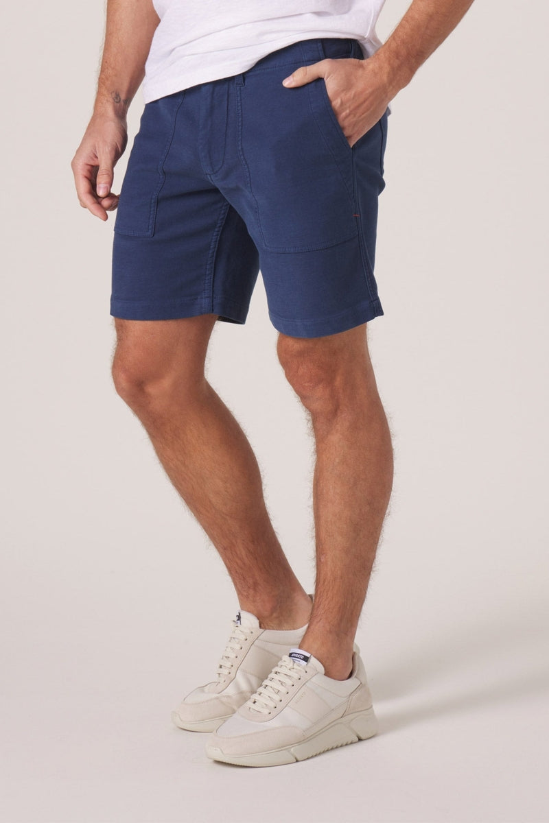Wholesale,The Normal Brand, The Normal Brand Dark Blue Comfort Terry Utility Short, Blue, 29W-7L-Tag29