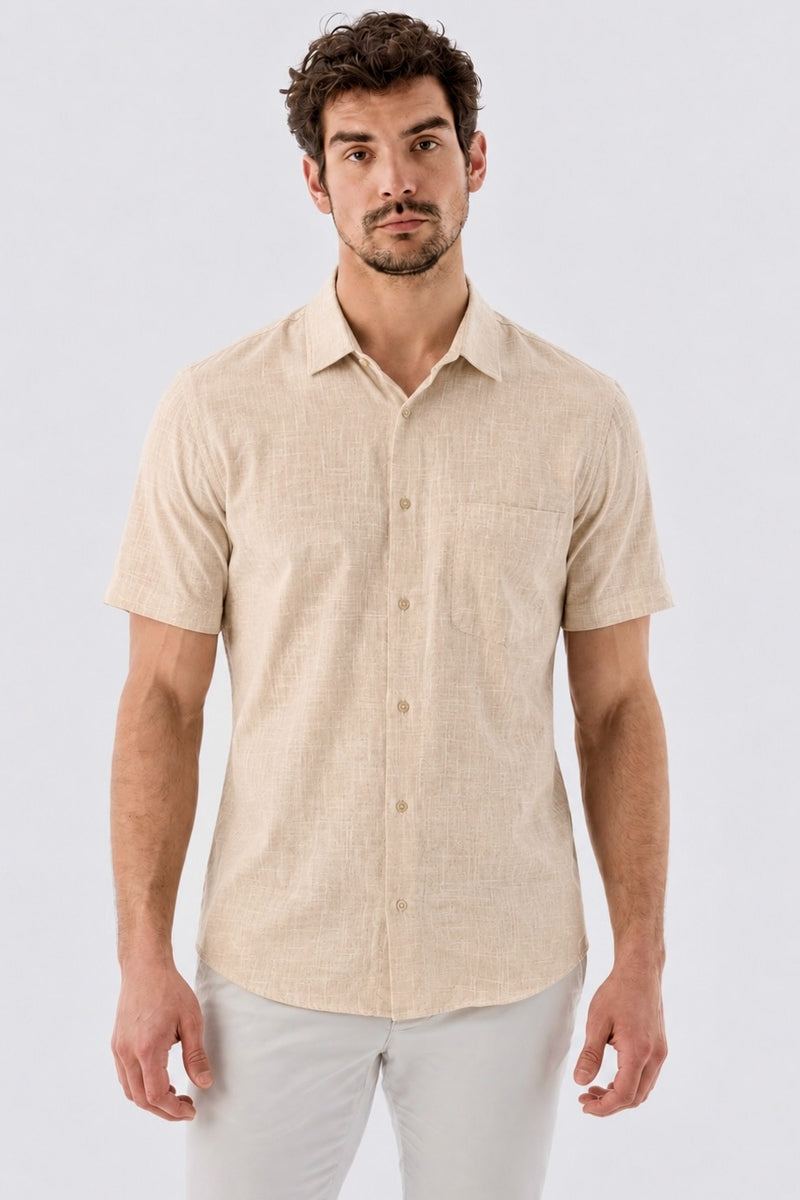 Wholesale,Jakamen, Jakamen Brown Classic Fit Shirt, Brown, Medium-44-TagM