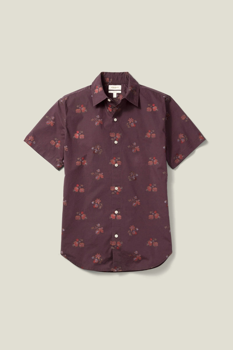 Wholesale,Bonobos, Bonobos Burgundy Needlepoint Floral Print Stretch Shirt, Purple, Small-40-TagSMedium-43-TagMLarge-46-TagLExtra Large-49-TagXLExtra Extra Large-52-TagXXL