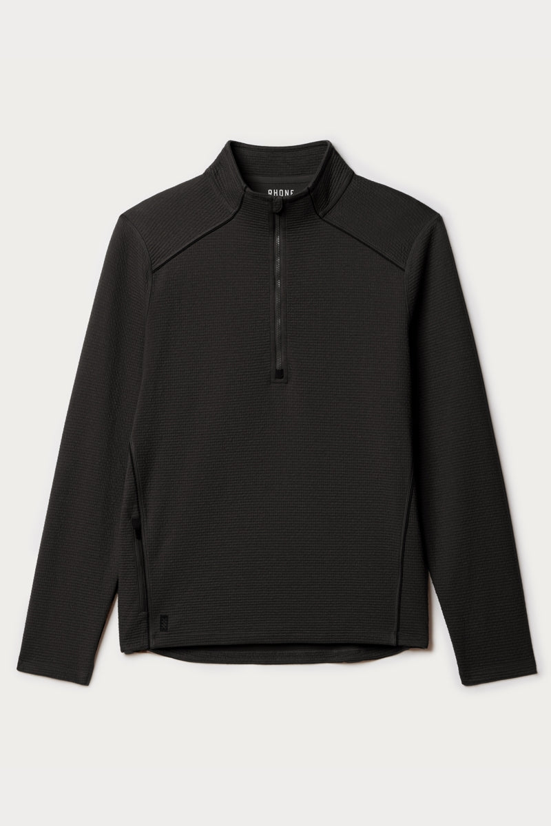 Wholesale,Rhone, Rhone Black Tech 1/2 Zip Textured Stretch Pullover, Black, Extra Large-50-TagXL
