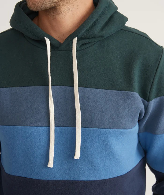 Wholesale,Marine Layer, Marine Layer Blue/Green Colorblock Hoodie, Blue, Extra Large-49-TagXL