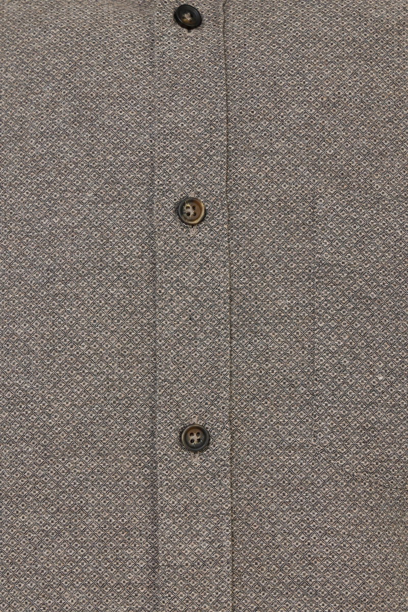Wholesale,American Heritage, American Heritage Dark Beige Geo Brushed Flannel Shirt, Tan, Medium-45-TagM