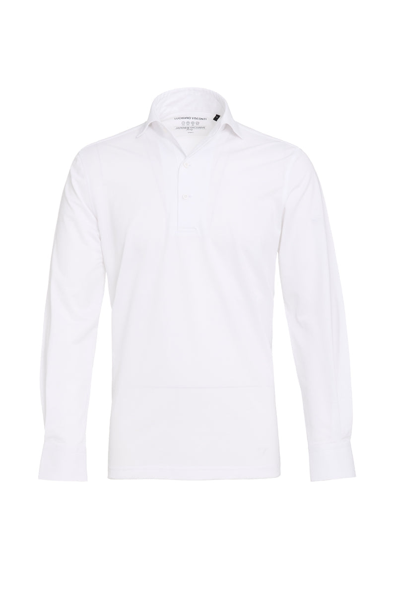 Wholesale,Luchiano Visconti, Luchiano Visconti White Japanese Performance Knit Polo, White, Medium-44-TagM