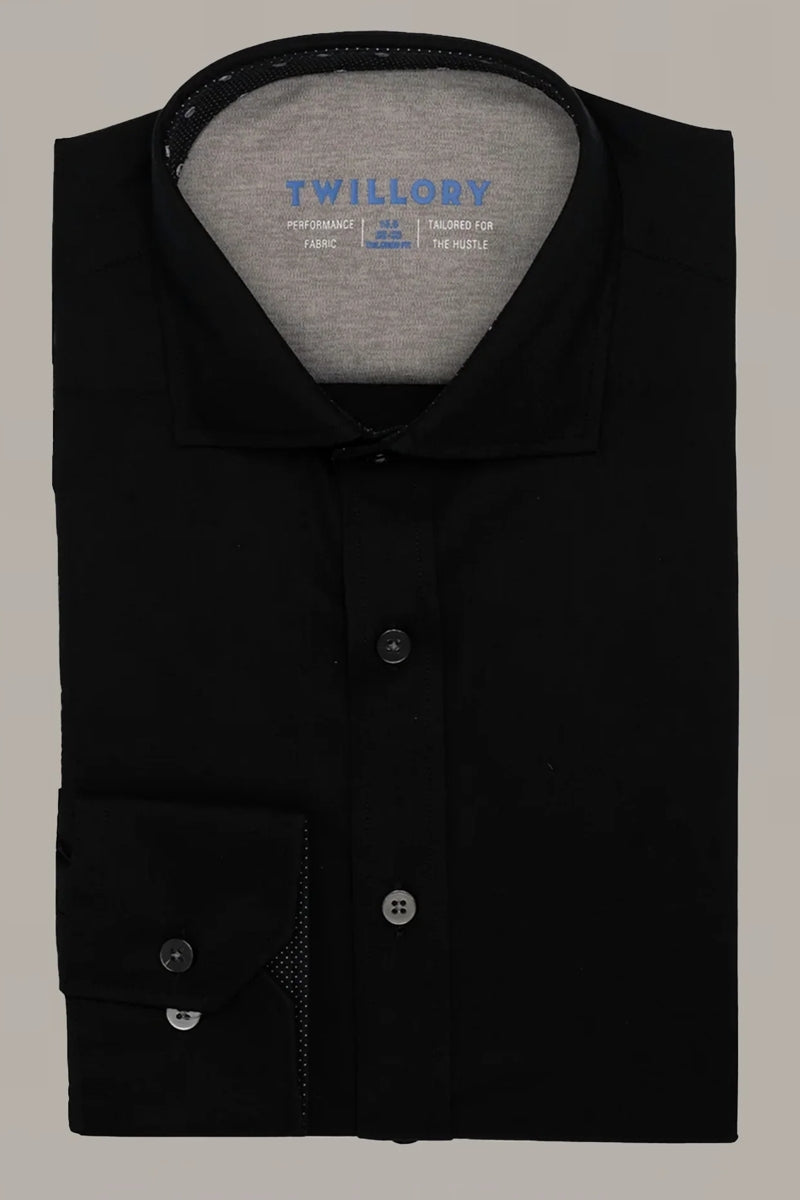 Wholesale,Twillory, Twillory Black Skull Contrast Non-Iron Performance Shirt, Black, Extra Small-40-Tag14.5