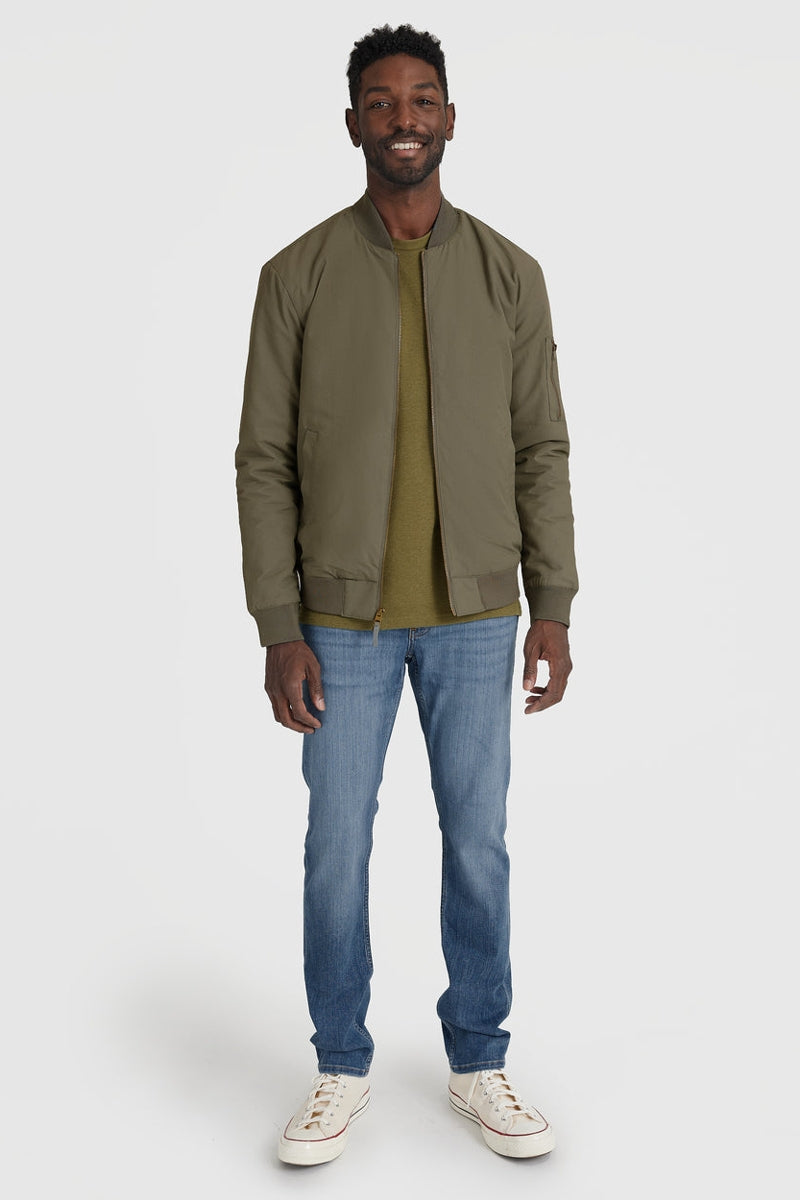 Wholesale,True Classic, True Classic Army Green Bomber Jacket, Green, Medium-44-TagM