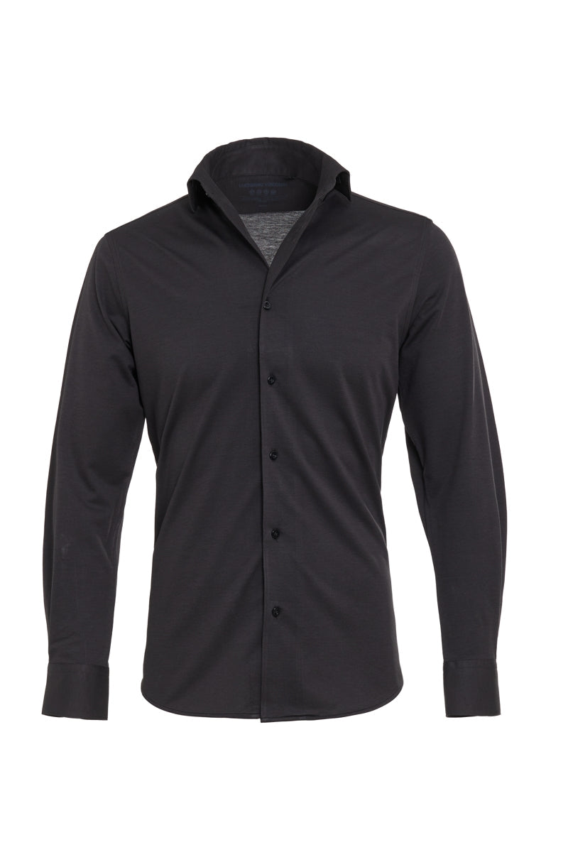 Wholesale,Luchiano Visconti, Luchiano Visconti Black Japanese Performance Knit Shirt, Black, Extra Large-52-TagXXL