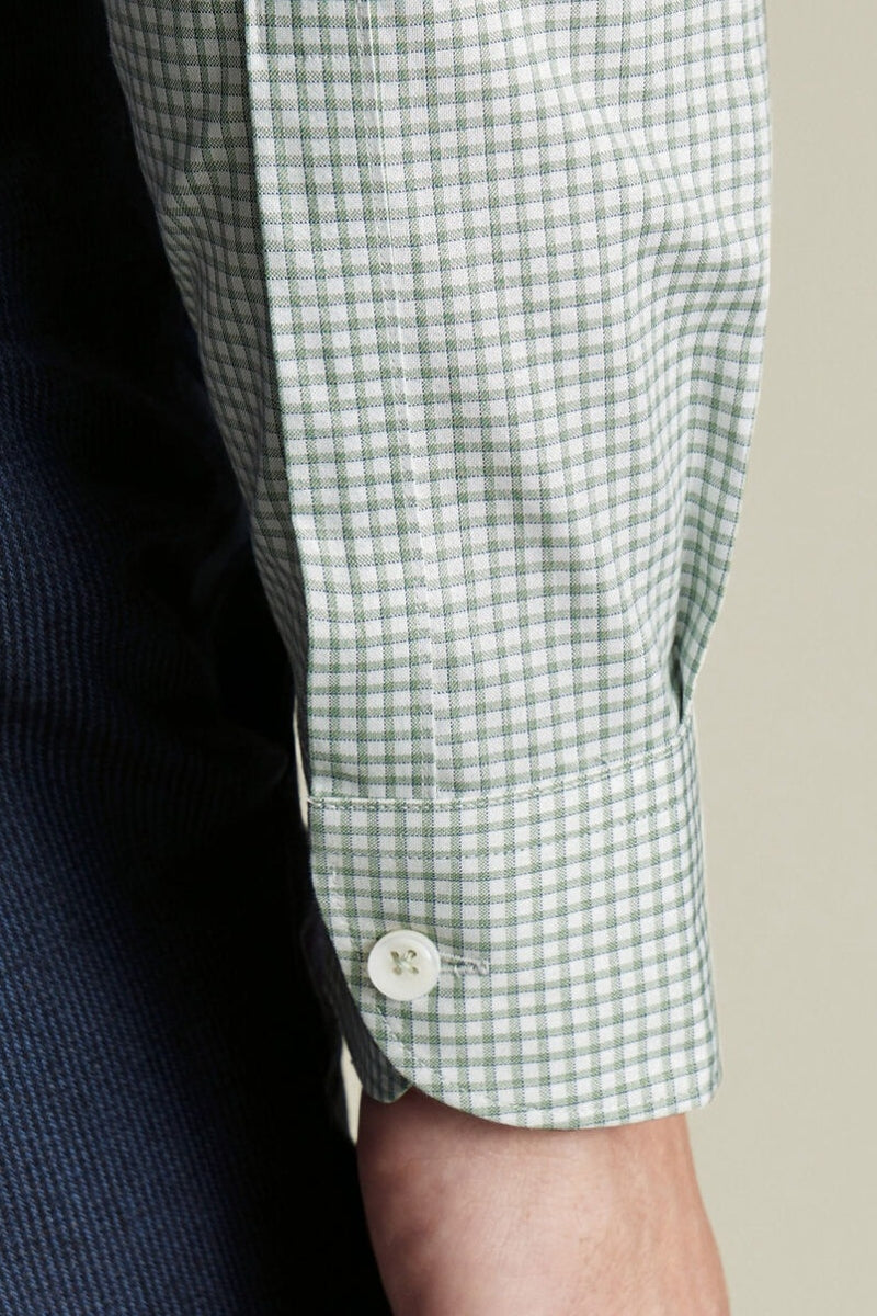 Wholesale,Charles Tyrwhitt, Charles Tyrwhitt Green Oxford Check Shirt, Green, Medium-44-Tag16Extra Large-48-Tag17Small-40-Tag15