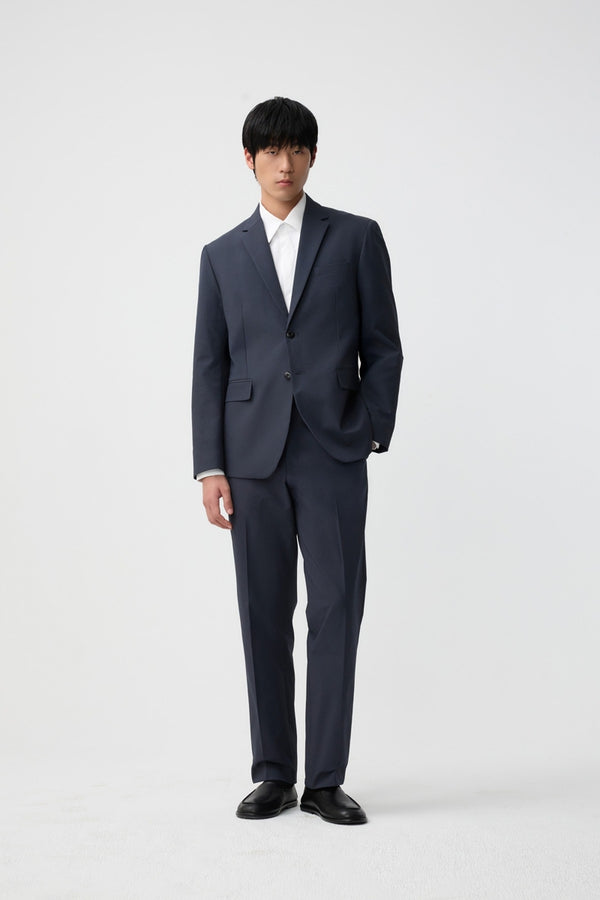 FYNE Dark Blue Striped Water-Repellent Blazer