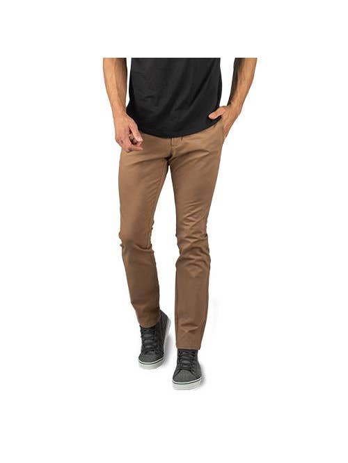 Faire,Perk, Perk Tan Brown Slim Fit Chinos, Brown, 33W-30L-Tag33