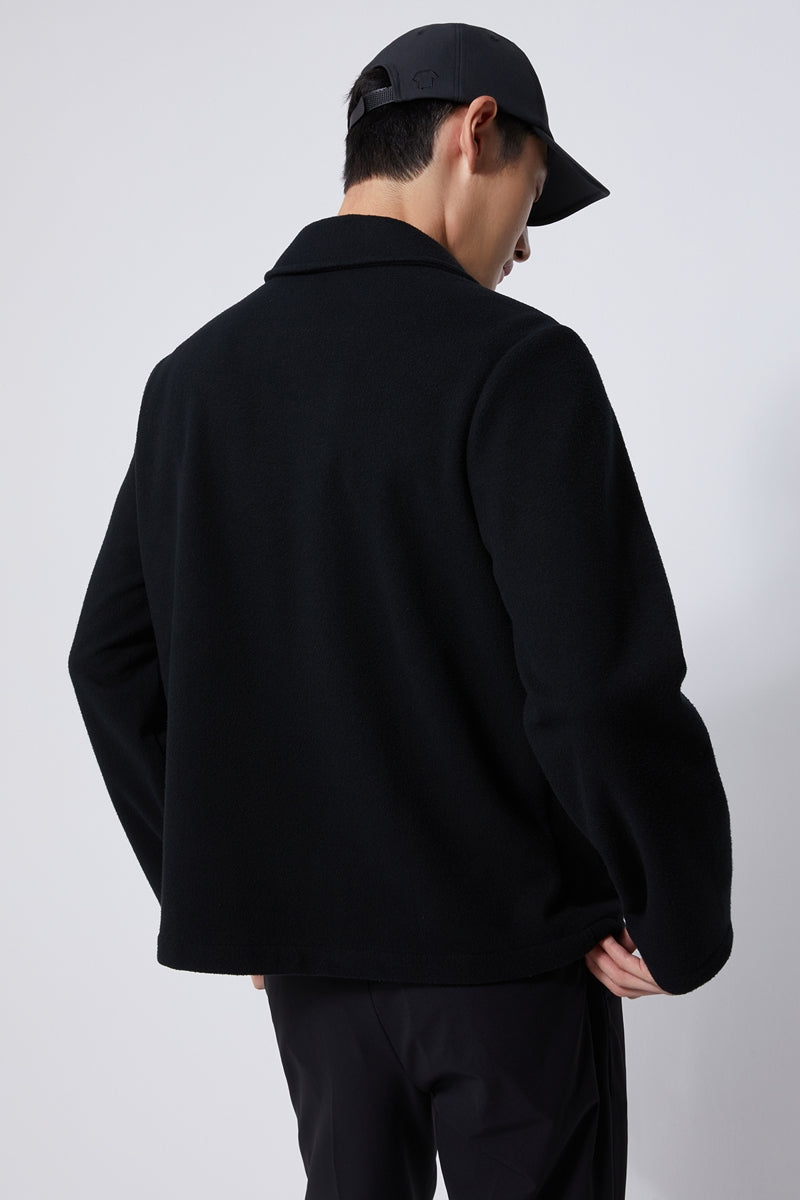 Direct From Brand,FYNE, FYNE Black Brushed Water-repellent Fleece Jacket, Black, Extra Large-48-TagXL