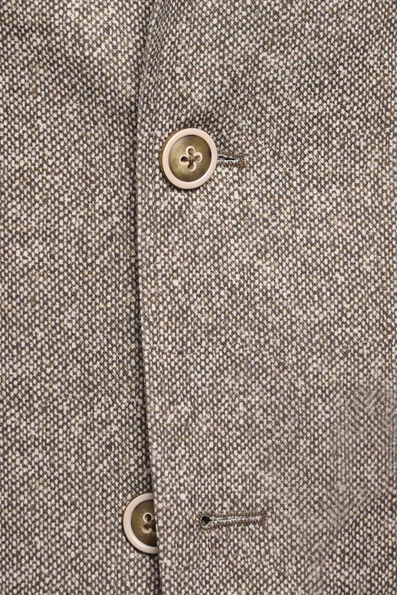 Direct From Brand,R2 Amsterdam, R2 Amsterdam Brown Melange Dot Jersey Blazer, Brown, Extra Large-46-Tag54