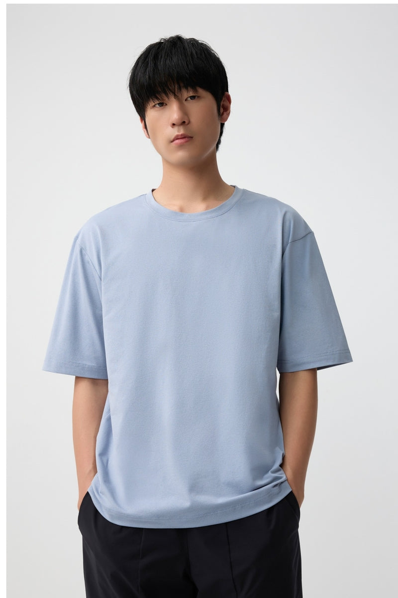 Direct From Brand,FYNE, FYNE Blue Moisture Absorption T-Shirt, Blue, Large-44-TagL