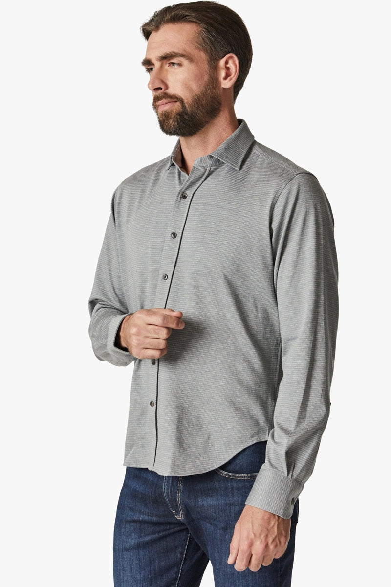 34 Heritage Grey Micro Pattern Textured Shirt