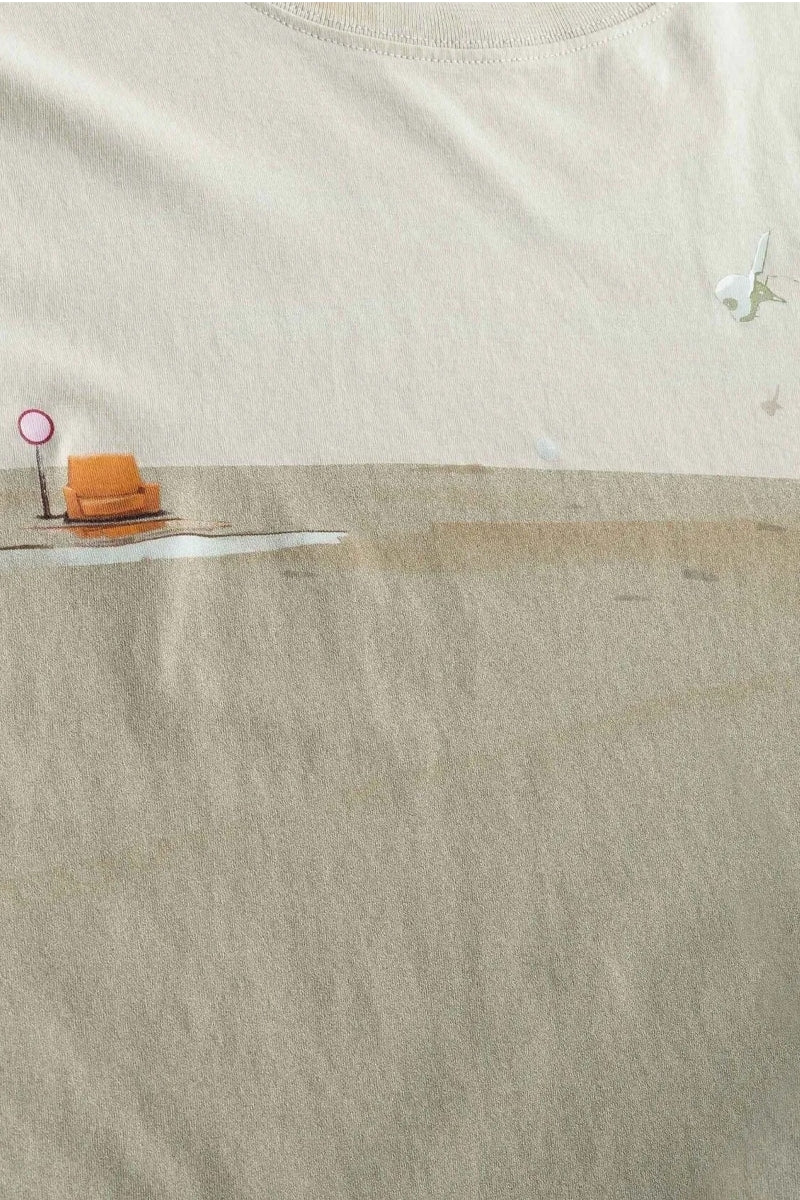 Wholesale,KAFT, KAFT Sand Desert Landscape Design Print T-Shirt, Tan, Small-40-TagSMedium-42-TagMLarge-44-TagLExtra Large-46-TagXLExtra Extra Large-48-TagXXL