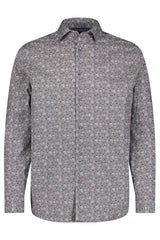 Luchiano Visconti Grey Multi Floral Printed Shirt