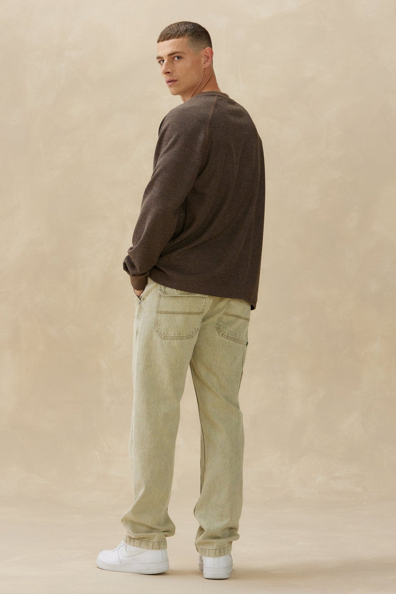 Other,Kuwalla, Kuwalla Brown Marled Crewneck Thermal, Brown, Small-42-TagS