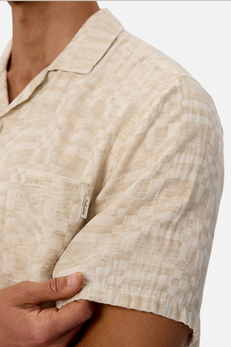 Wholesale,INDUSTRIE AUSTRALIA, INDUSTRIE AUSTRALIA Wheat Combo Textured Shirt, Tan, Small-43-TagSMedium-45-TagMLarge-47-TagLExtra Large-49-TagXLExtra Extra Large-52-TagXXL