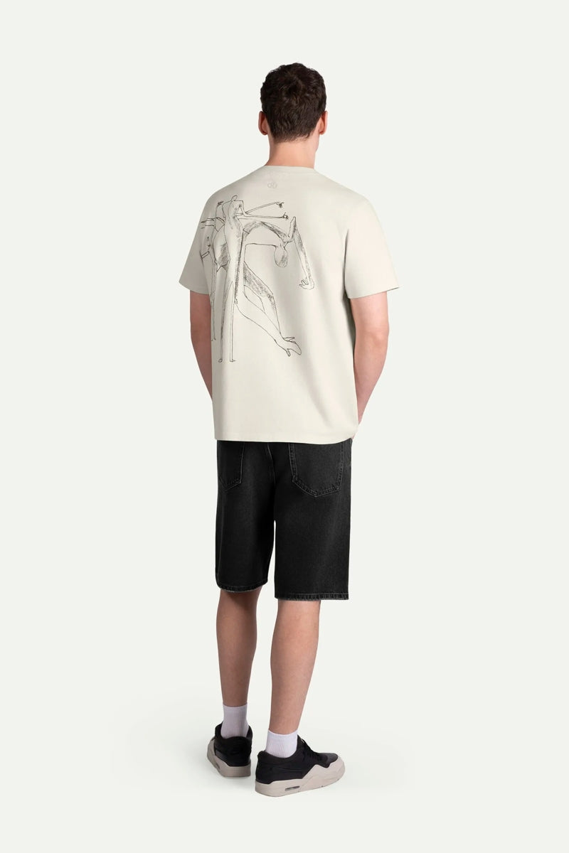 Wholesale,KAFT, KAFT Cream Printed Graphic T-Shirt, Cream, Medium-44-TagM