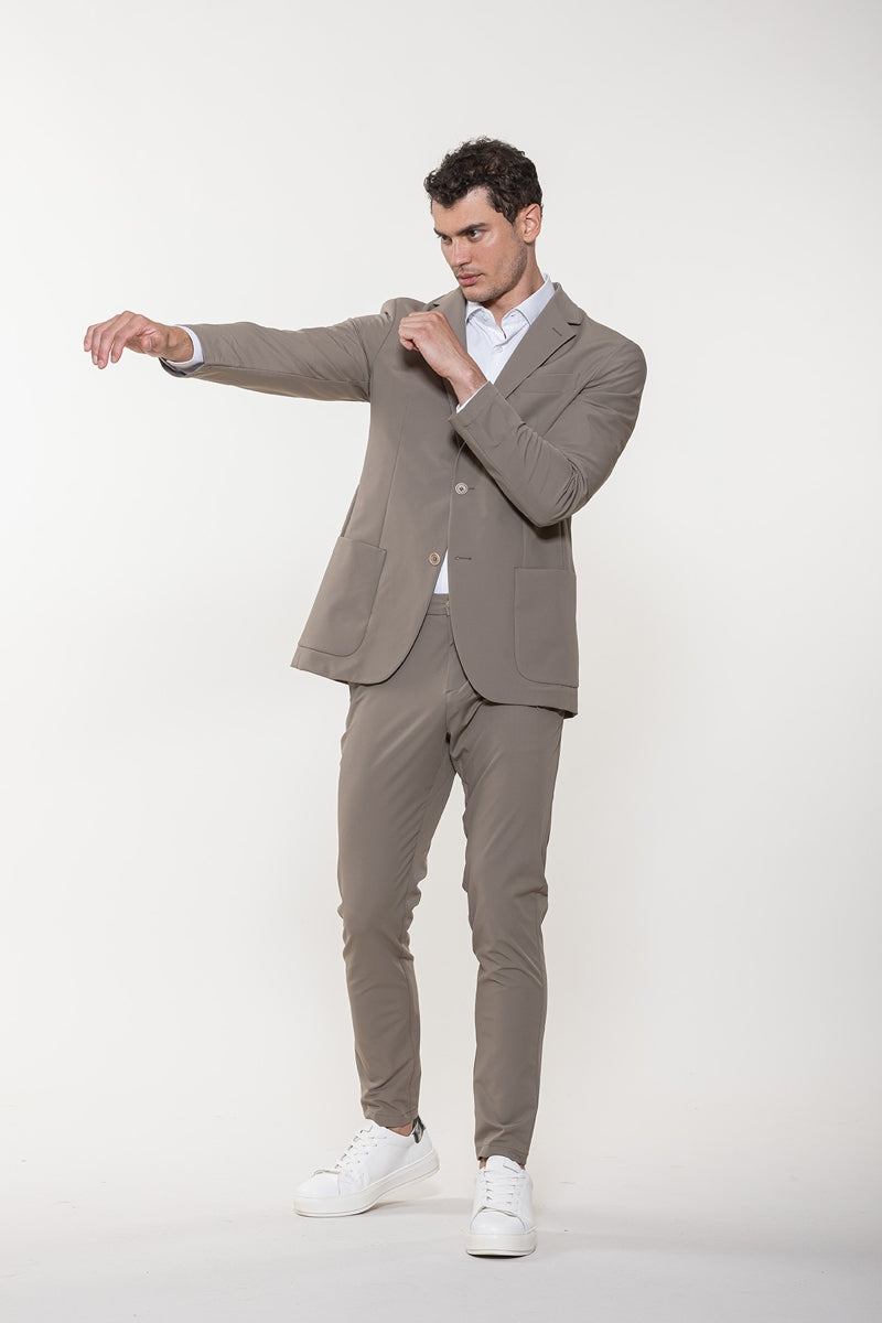 Wholesale,American Heritage, American Heritage Taupe 4-way Stretch Performance Blazer, Tan, Large-44-TagL