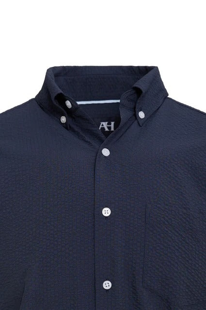 Wholesale,American Heritage, American Heritage Navy Seersucker Shirt, Blue, Medium-44-TagM