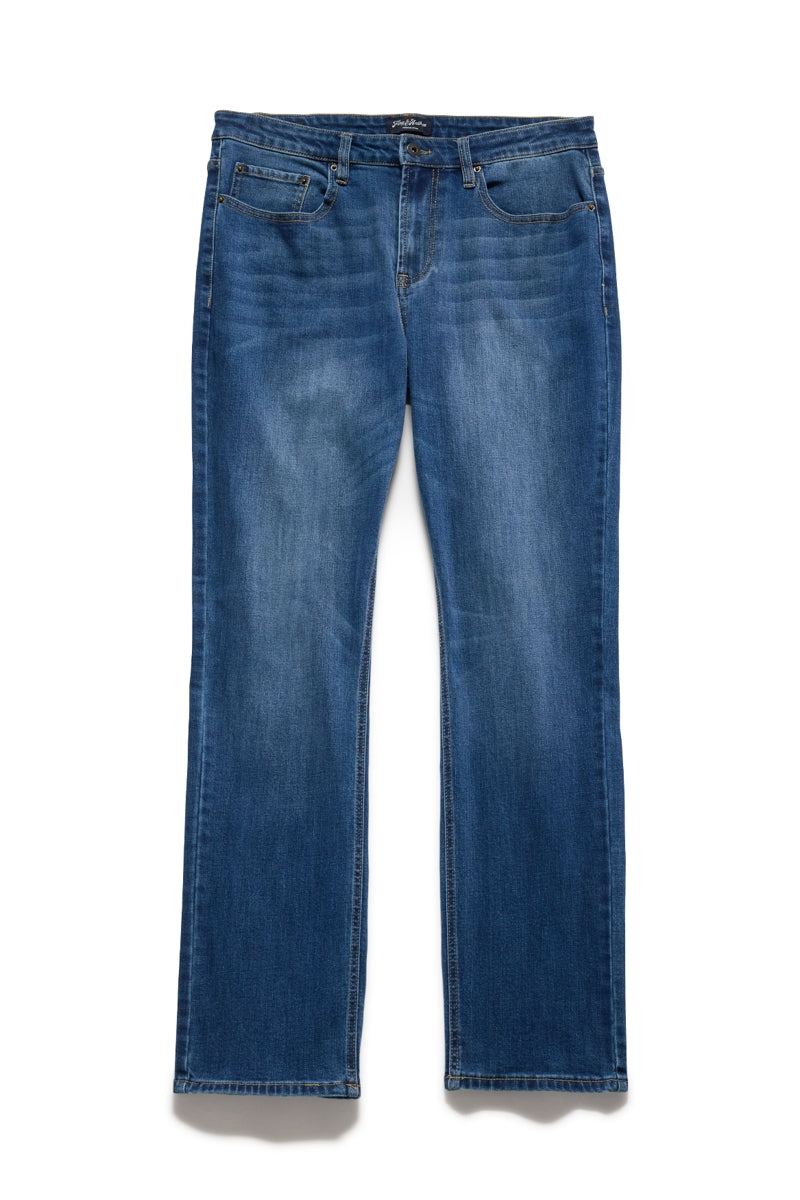 Wholesale,Flag & Anthem, Flag & Anthem Blue Highland Wash Nashville Straight Cooling Jeans, Blue, 34W-30L-Tag34