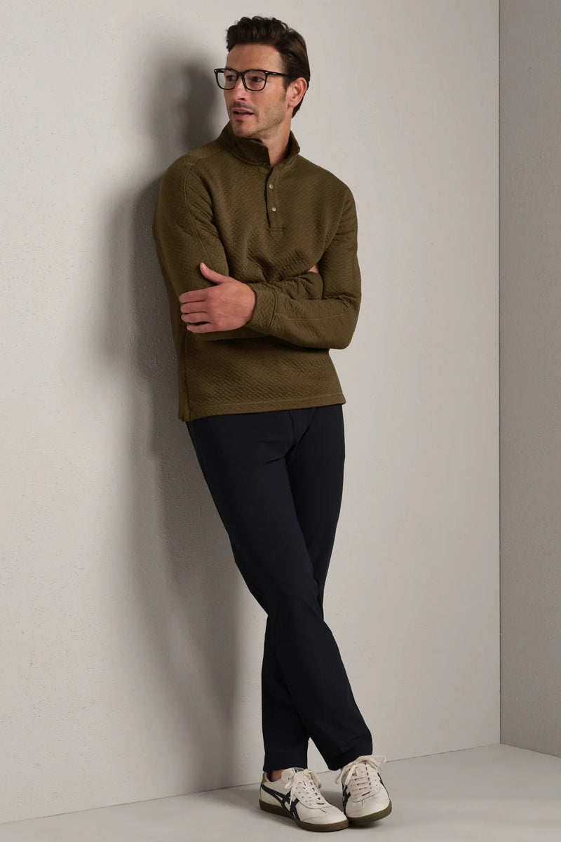 Wholesale,Rhone, Rhone Olive Quilted Cotton Pullover with Ventilation, Green, Large-47-TagL