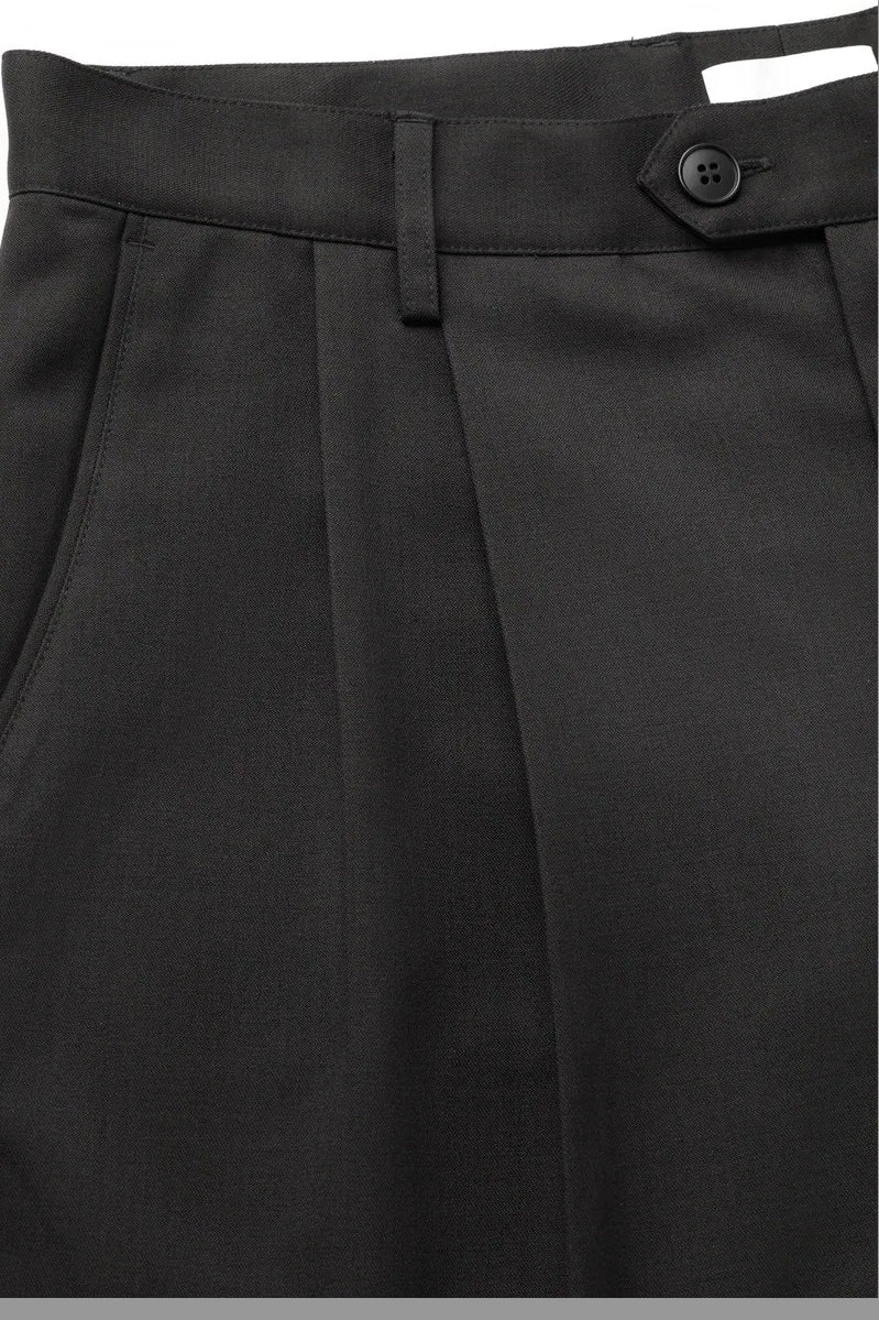 Direct From Brand,FYNE, FYNE Black Pleated Wide Suit Pants, Black, 35W-29L-TagL