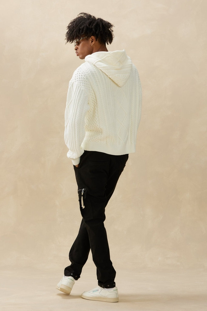 Wholesale,Kuwalla, Kuwalla Light Cream Cable Hoodie, Cream, Extra Extra Large-54-TagXXL