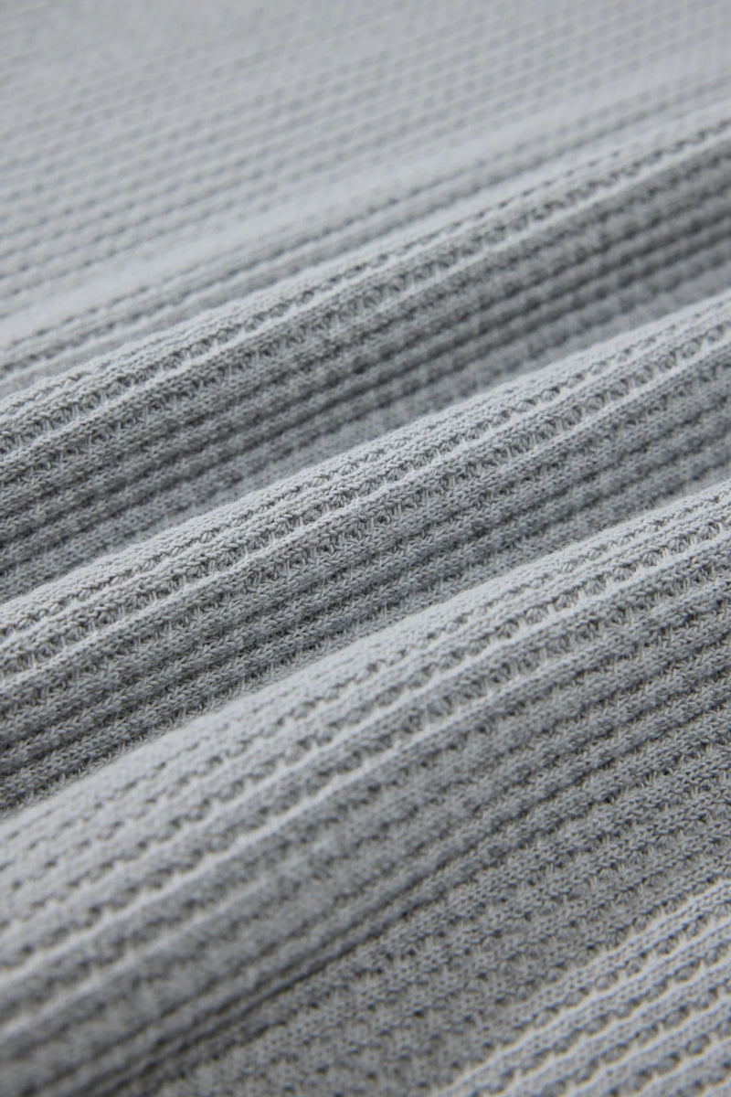 Faire,Grayers, Grayers Grey Hefty Waffle Knit Stretch Henley, Grey, Extra Extra Large-52-TagXXL