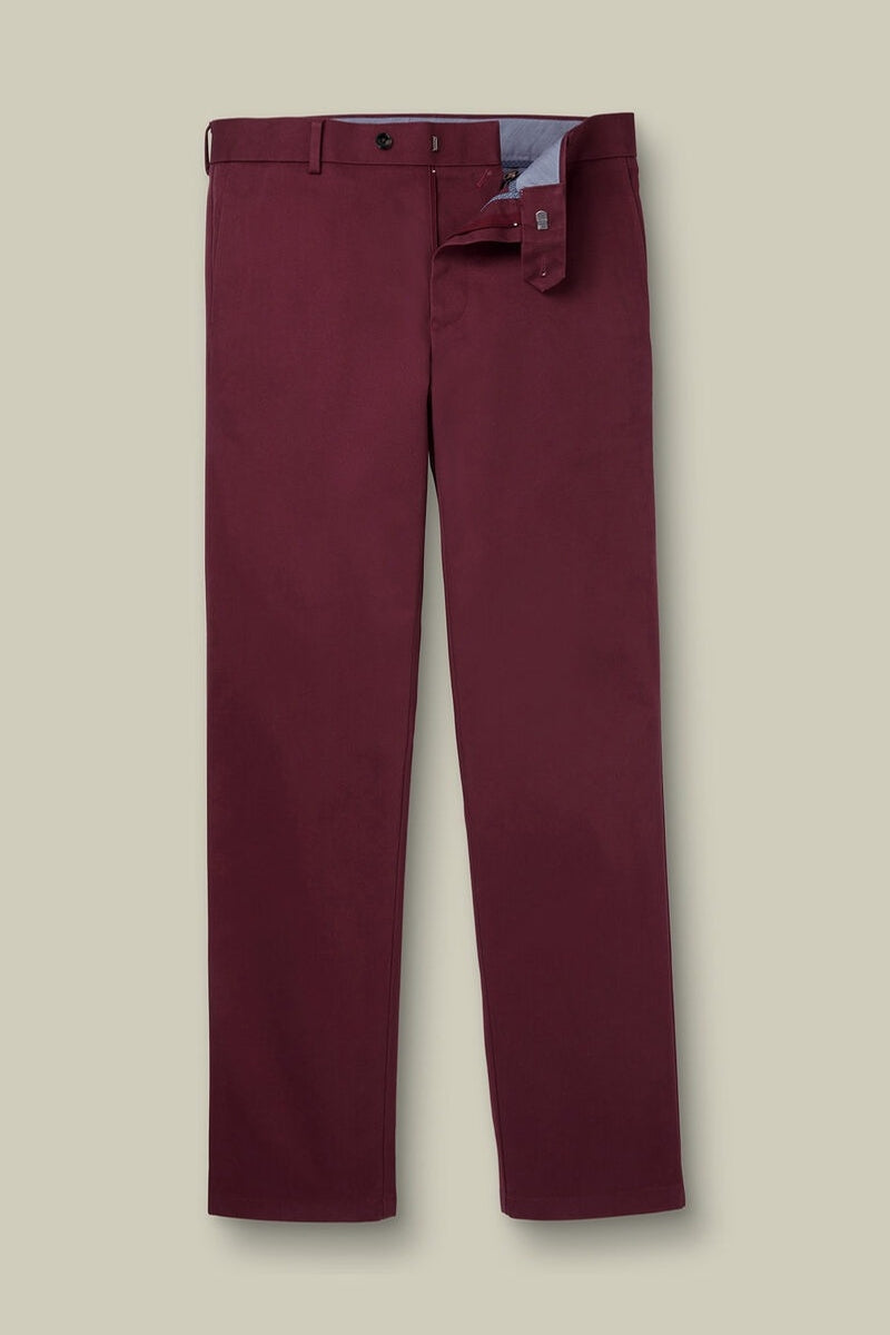 Wholesale,Charles Tyrwhitt, Charles Tyrwhitt Dark Red Slim Fit Chino Pant, Red, 32W-34L-Tag32